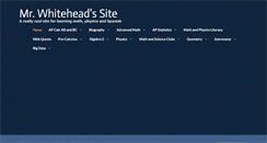 Desktop Screenshot of mrwhitehead.com